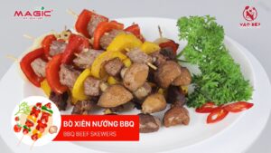 Món Bò xiên nướng BBQ bằng Nồi chiên không dầu Magic Eco AC-120