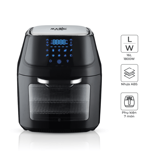 m16 Nồi Chiên Không Dầu Kết Hợp Nướng Thông Minh Magic Eco M16 1