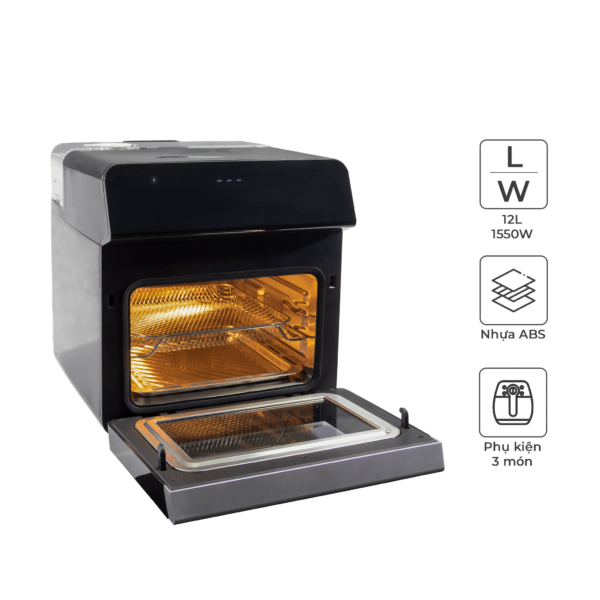 Nồi chiên không dầu kết hợp hấp cao cấp Magic Eco S12 12 lít Nồi chiên không dầu kết hợp hấp cao cấp Magic Eco S12 12 lít