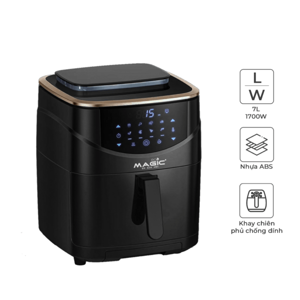 Nồi chiên không dầu kết hợp hấp Magic Eco S07 7 lít Nồi chiên không dầu kết hợp hấp Magic Eco S07 7 lít