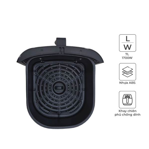 Nồi chiên không dầu kết hợp hấp Magic Eco S07 7 lít Nồi chiên không dầu kết hợp hấp Magic Eco S07 7 lít