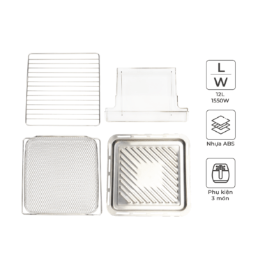 Nồi Chiên Không Dầu Kết Hợp Hấp Cao Cấp Magic Eco S12 12 lít | MAGIC Vietnam 3 Nồi chiên không dầu kết hợp hấp cao cấp Magic Eco S12 12 lít