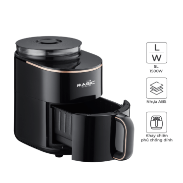 Nồi Chiên Không Dầu Kết Hợp Hấp Magic Eco S05 - 5 Lít | MAGIC Vietnam 1 Nồi chiên không dầu kết hợp hấp Magic Eco S05 5 lít