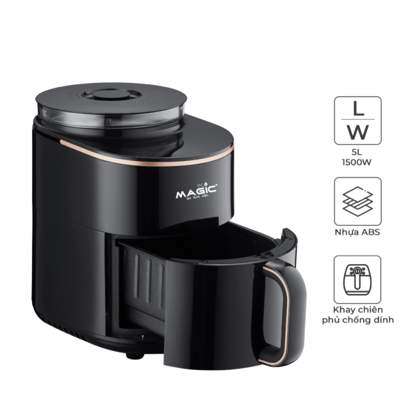 Nồi chiên không dầu kết hợp hấp Magic Eco S05 5 lít Nồi chiên không dầu kết hợp hấp Magic Eco S05 5 lít