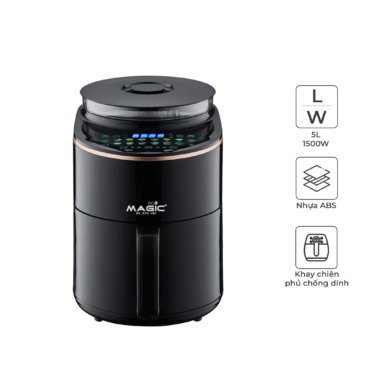 Nồi Chiên Không Dầu Kết Hợp Hấp Magic Eco S05 - 5 Lít | MAGIC Vietnam 2 Nồi chiên không dầu kết hợp hấp Magic Eco S05 5 lít