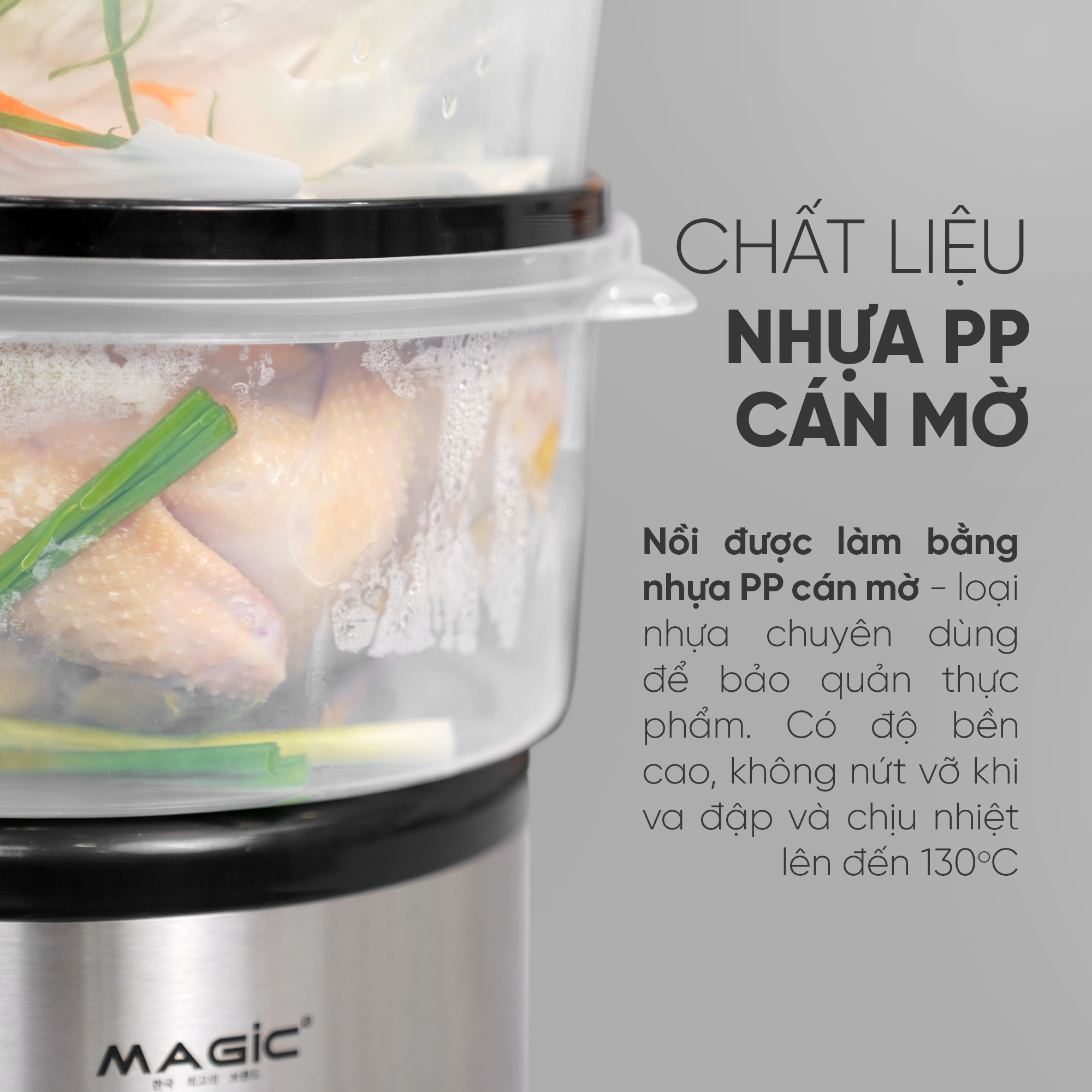 Nồi Hấp Thực Phẩm 2 Tầng MAGIC Korea A-64 | MAGIC Vietnam 14