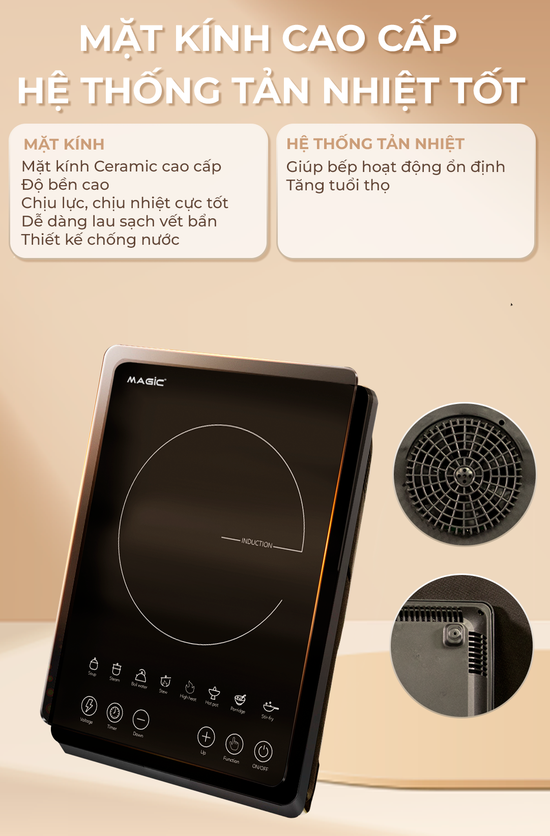 Bếp điện từ Magic A-50 | MAGIC Vietnam 12