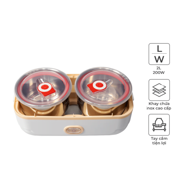 Artboard 1-10 Hộp nấu và hâm nóng thức ăn hai tầng Magic Korea A-09