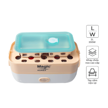 Hộp nấu và hâm nóng thức ăn hai tầng Magic Korea A-09 | MAGIC Vietnam 1 Hộp nấu và hâm nóng thức ăn hai tầng Magic Korea A-09