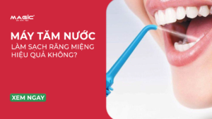 Minh họa tăm nước làm sạch răng hiệu quả không