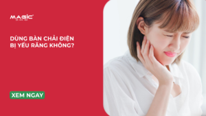 Minh họa bàn chải điện có làm yếu răng không