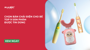 Minh họa chọn bàn chải điện cho bé