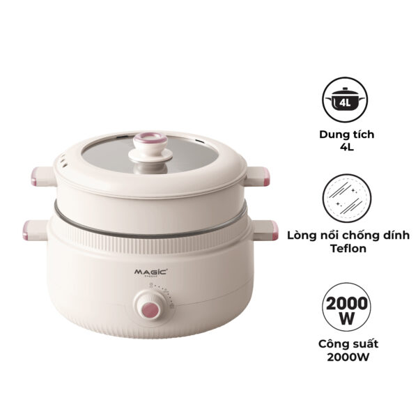 1 (6) NỒI LẨU HẤP HƠI THỦY NHIỆT MAGIC A-091 1