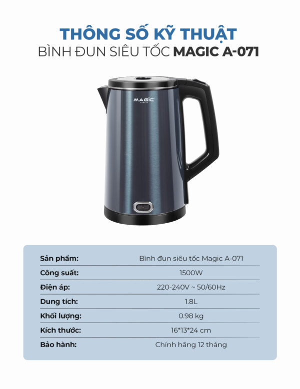 Bình Đun Siêu Tốc MAGIC A-071 8