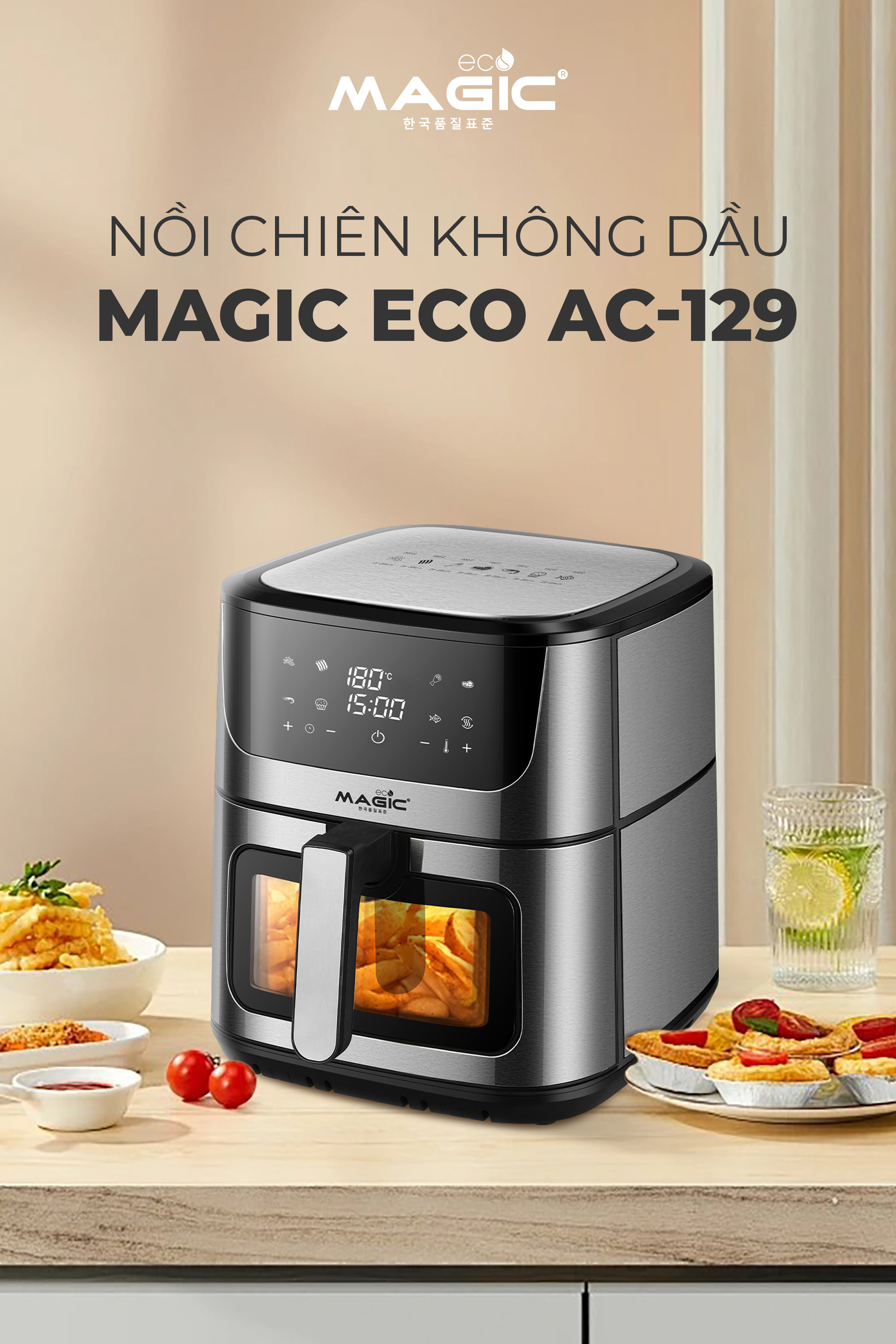 Nồi Chiên Không Dầu MAGIC Eco AC-129 2 Nồi Chiên Không Dầu MAGIC Eco AC-129 4
