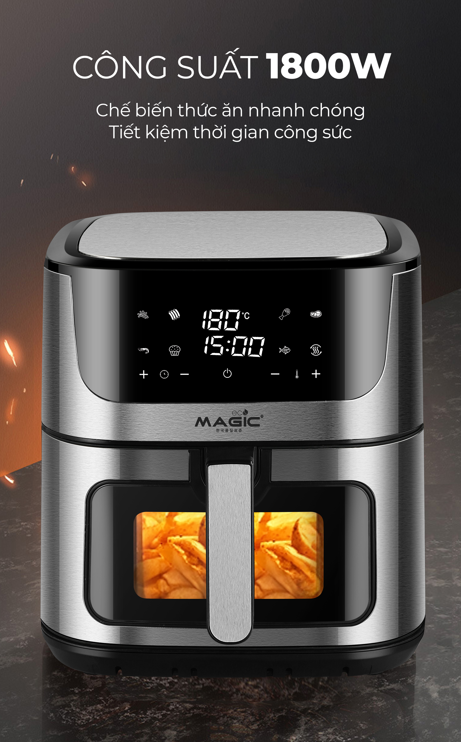 Nồi Chiên Không Dầu MAGIC Eco AC-129 6 Nồi Chiên Không Dầu MAGIC Eco AC-129 8