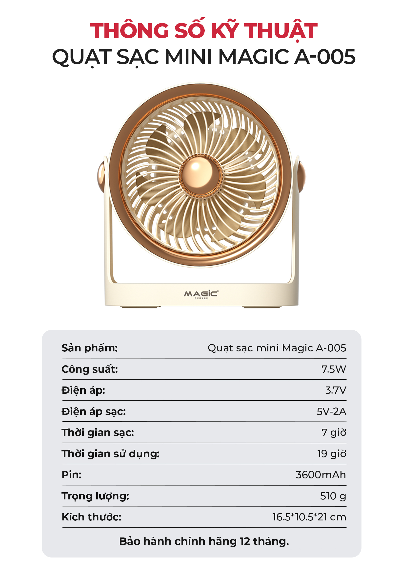 Quạt Mini MAGIC A-005 78