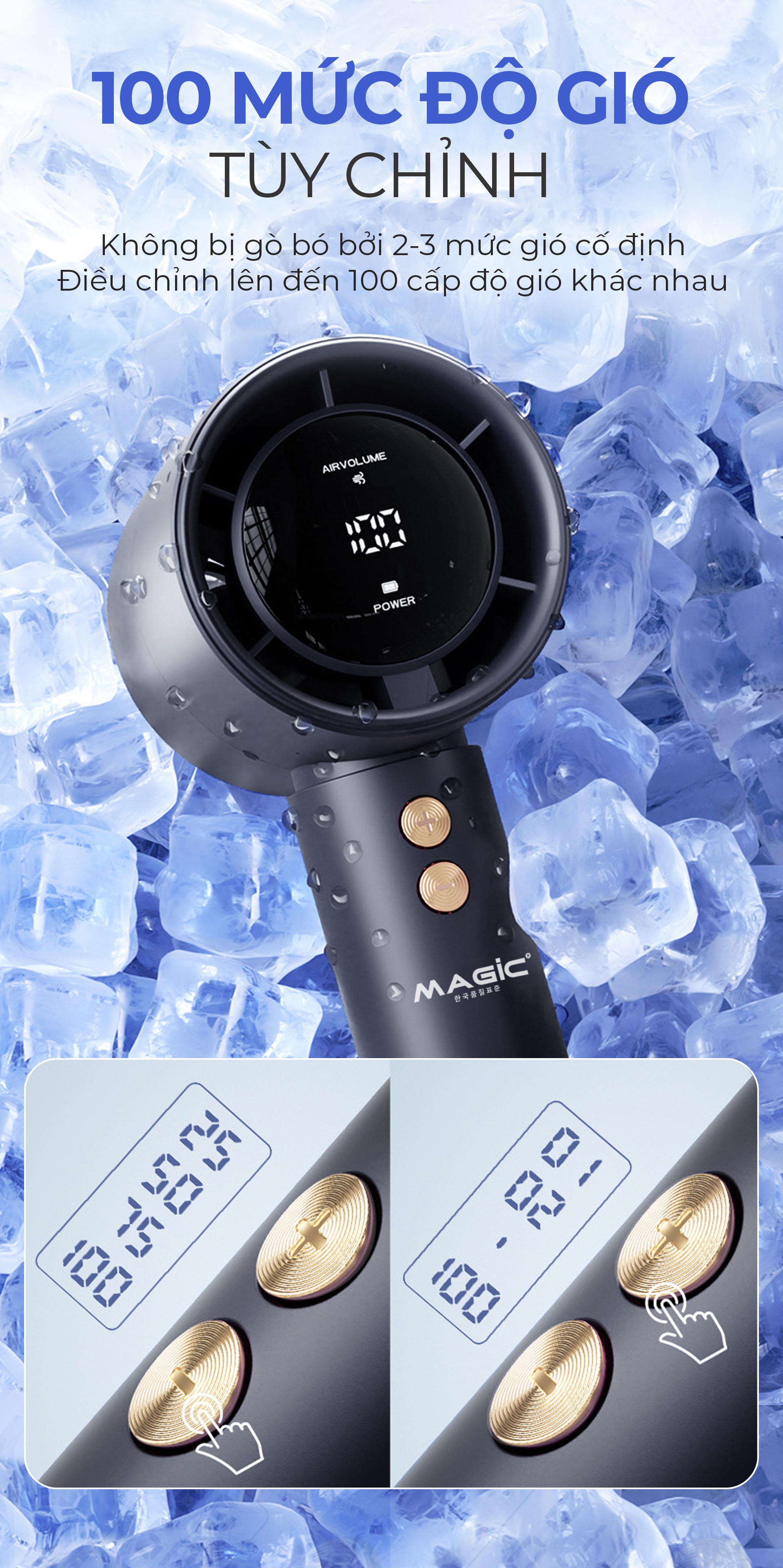 Quạt Sạc Mini Cầm Tay MAGIC A-009 11