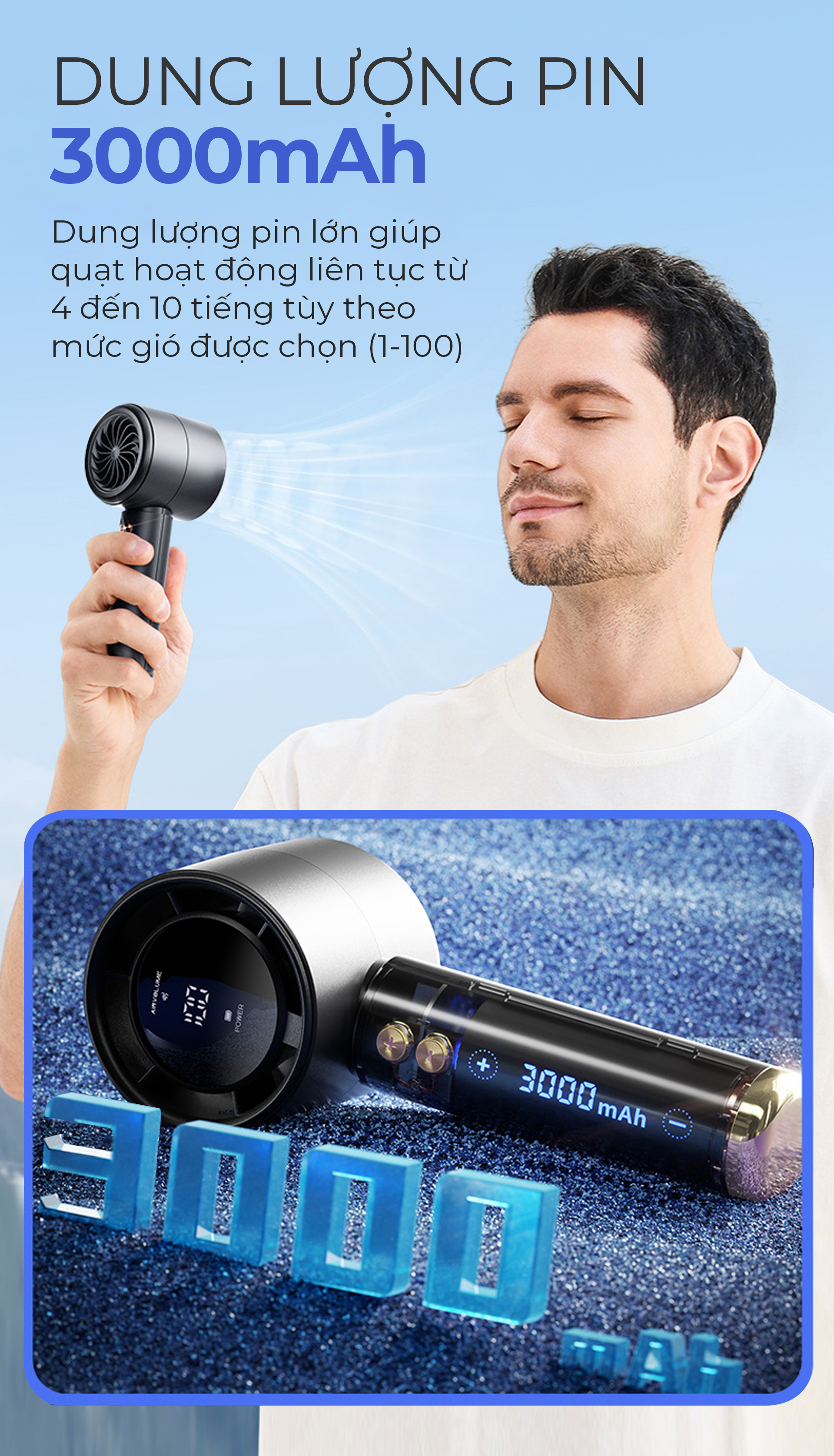 Quạt Sạc Mini Cầm Tay MAGIC A-009 13