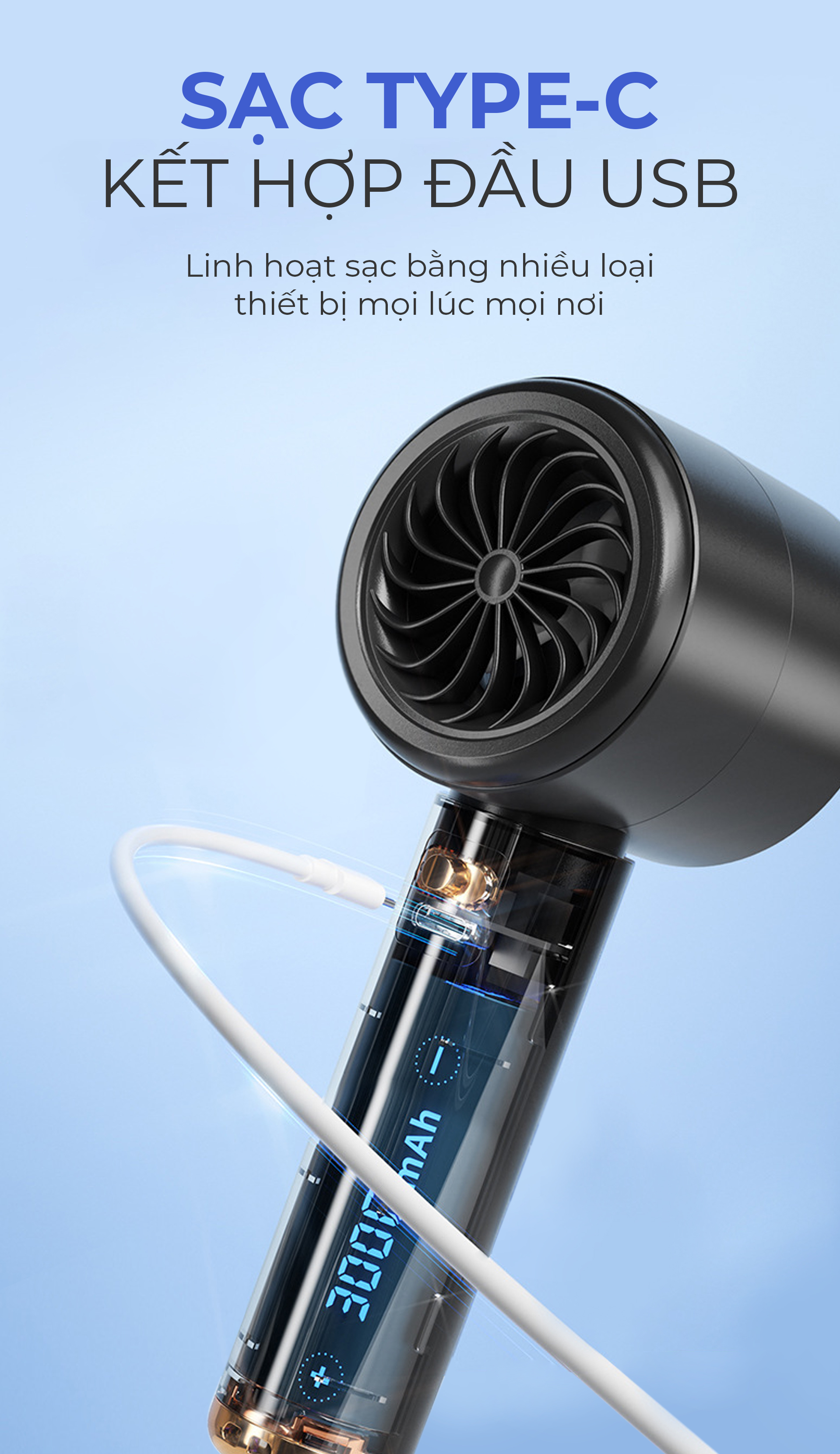 Quạt Sạc Mini Cầm Tay MAGIC A-009 17