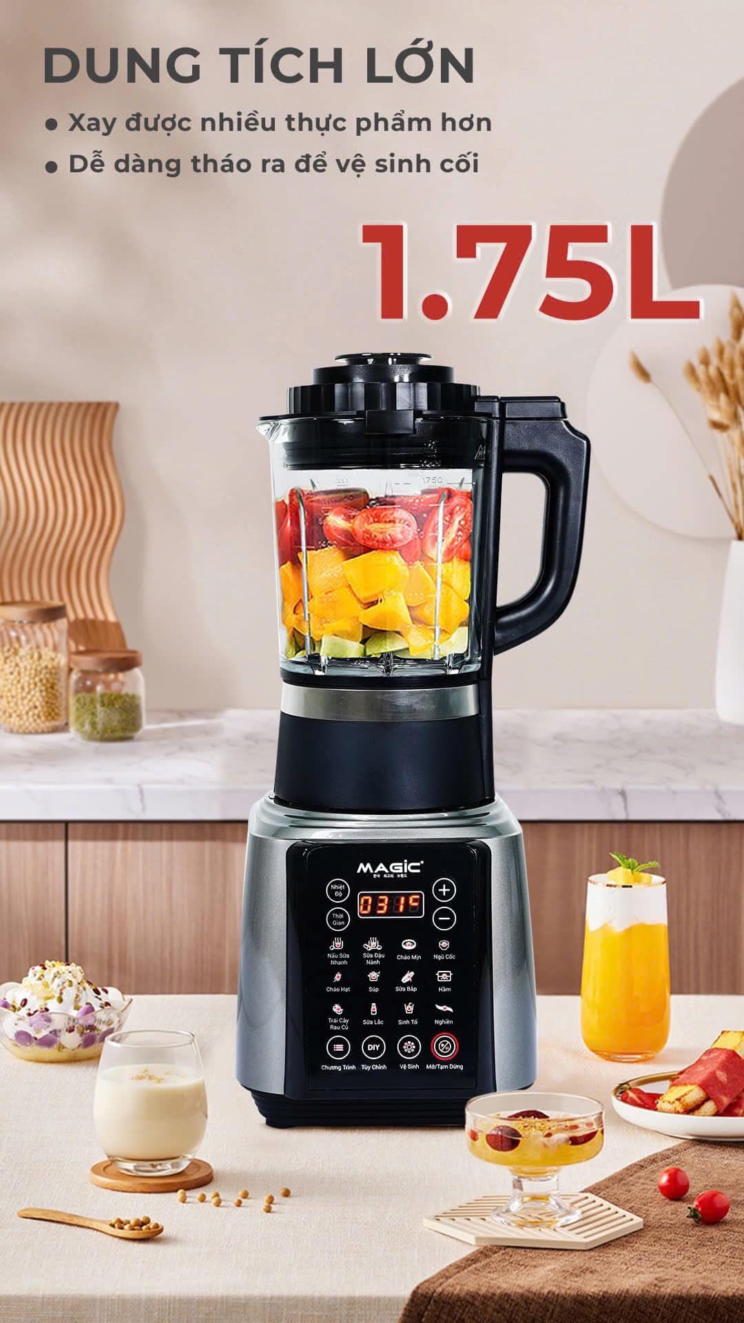 Máy Xay Sinh Tố Magic A96 – Đa Năng, Bền Bỉ, Phù Hợp Mọi Căn Bếp Hiện Đại 2