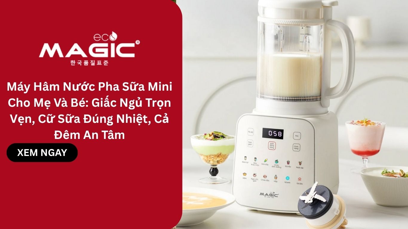 Máy Hâm Nước Pha Sữa Mini Cho Mẹ Và Bé: Giấc Ngủ Trọn Vẹn, Cữ Sữa Đúng Nhiệt, Cả Đêm An Tâm