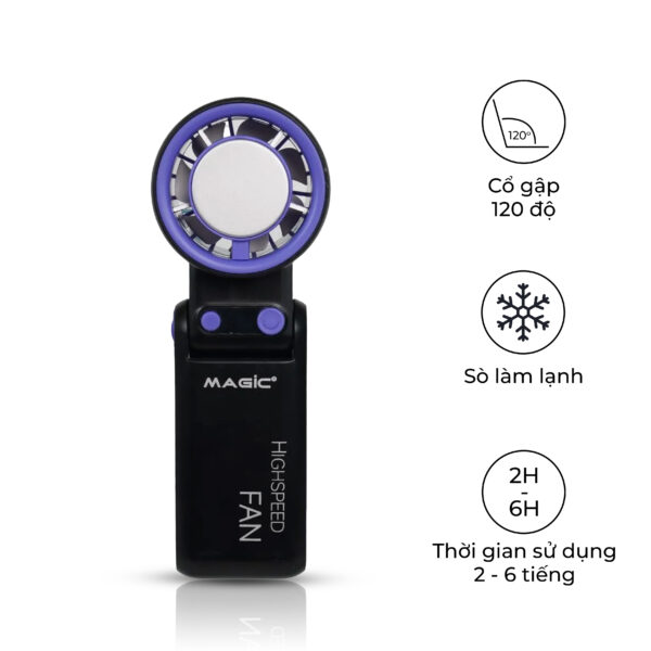 Quạt sạc cầm tay sò lạnh Magic A-017 1