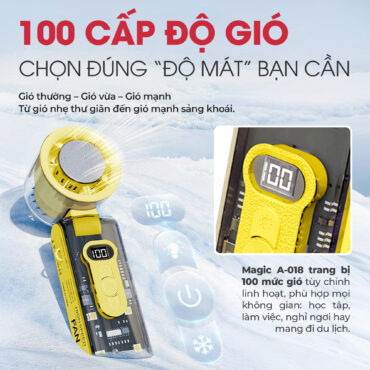 Quạt sạc cầm tay sò lạnh Magic A-018 9
