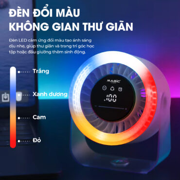 Quạt Sạc Mini Để Bàn Magic A-010 10