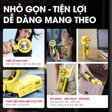 Quạt sạc cầm tay sò lạnh Magic A-018 11