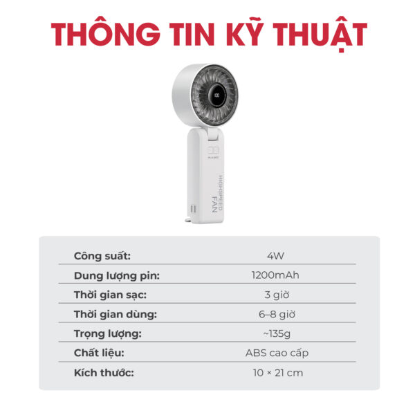 Quạt Sạc Cầm Tay Mini MAGIC A-013 7