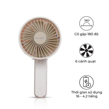Quạt Sạc Cầm Tay Gấp Gọn Magic A-011 (QUẠT MINI - TRẮNG)