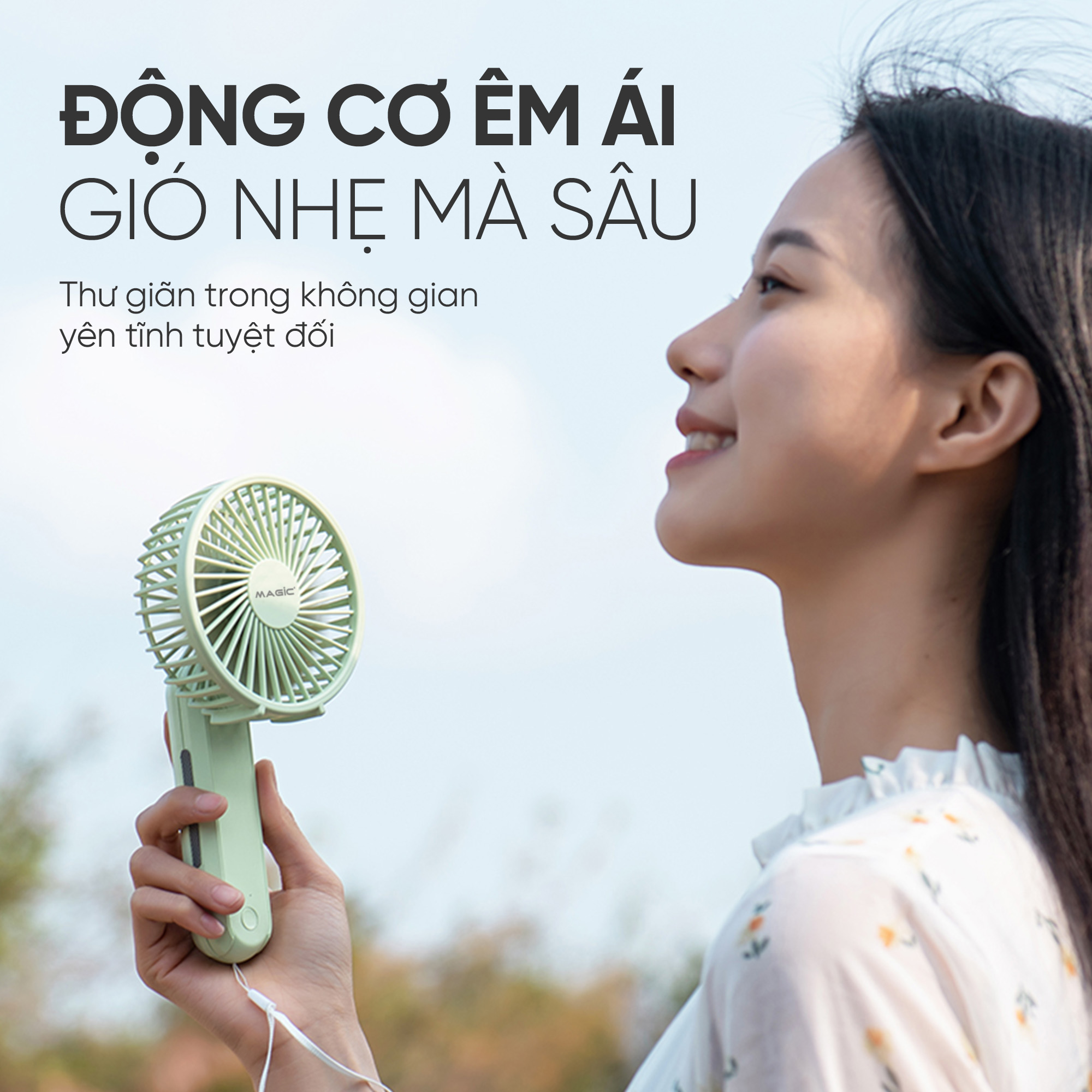 Quạt Sạc Cầm Tay Gấp Gọn Magic A-011 (QUẠT MINI - TRẮNG) 19