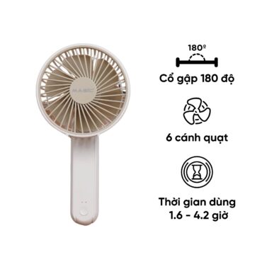 Quạt Sạc Cầm Tay Gấp Gọn Magic A-011 (QUẠT MINI - TRẮNG)