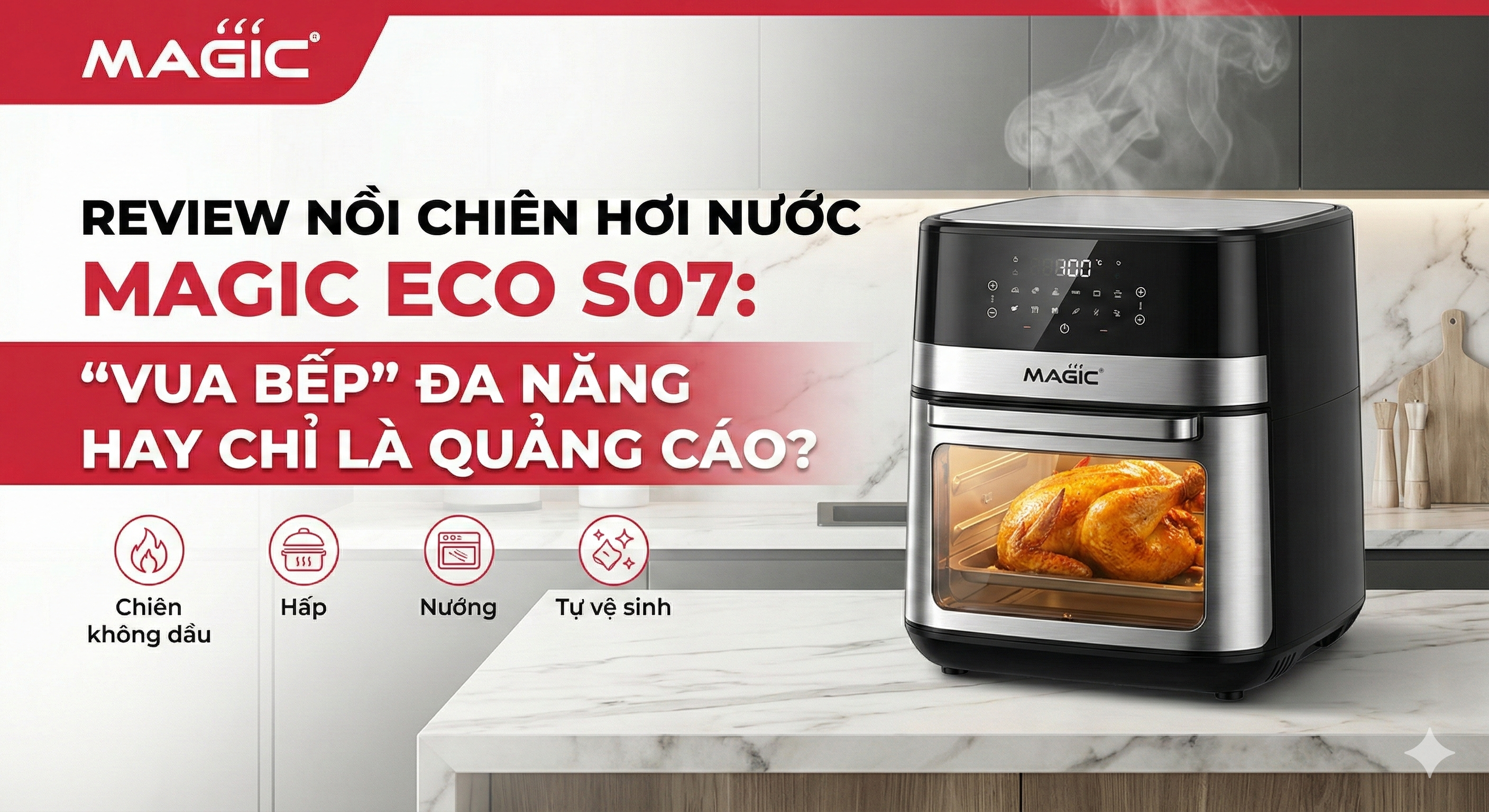 nồi chiên hơi  nước magic