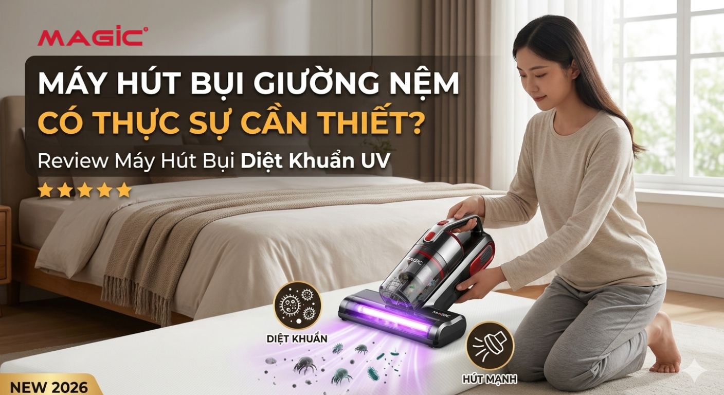 Máy Hút Bụi Giường Nệm Có Thực Sự Cần Thiết? Review Máy Hút Bụi Diệt Khuẩn UV 1