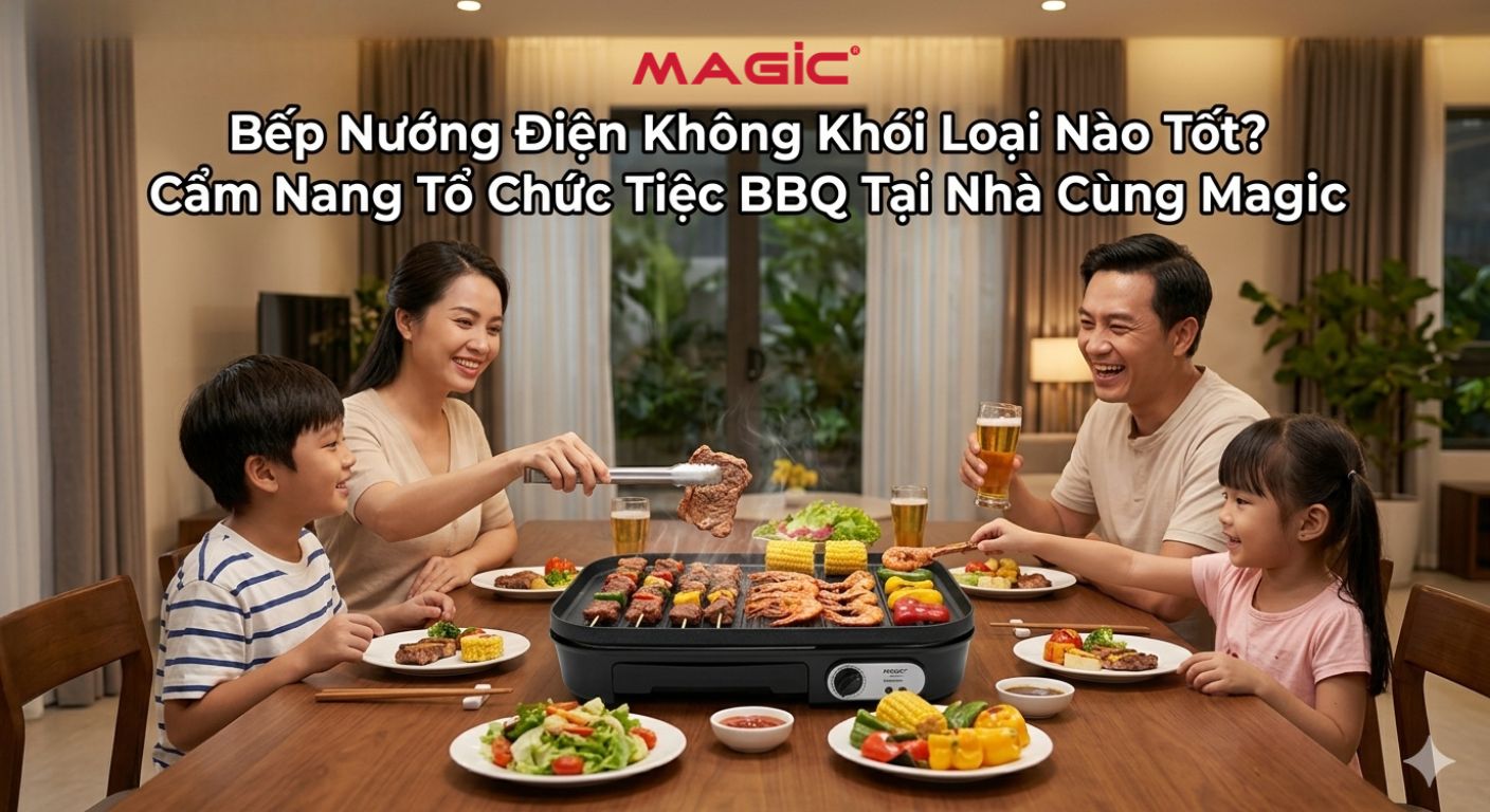 Bếp Nướng Điện Không Khói Loại Nào Tốt? Cẩm Nang Tổ Chức Tiệc BBQ Tại Nhà Cùng Magic 1
