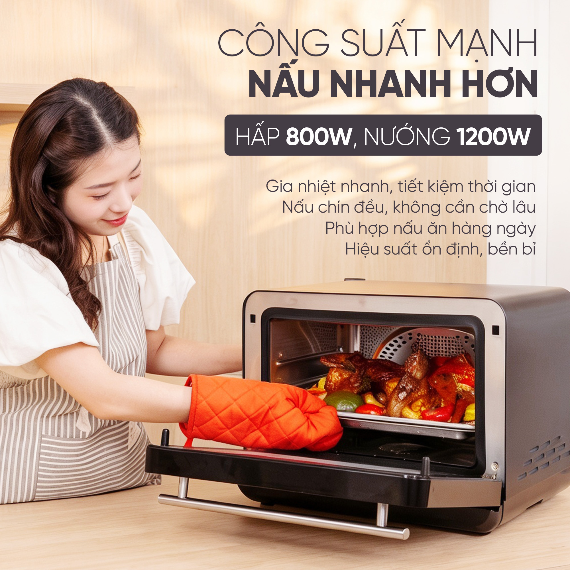 Nồi Chiên Không Dầu Kết Hợp Hấp S23 12 Nồi Chiên Không Dầu Kết Hợp Hấp S23 23
