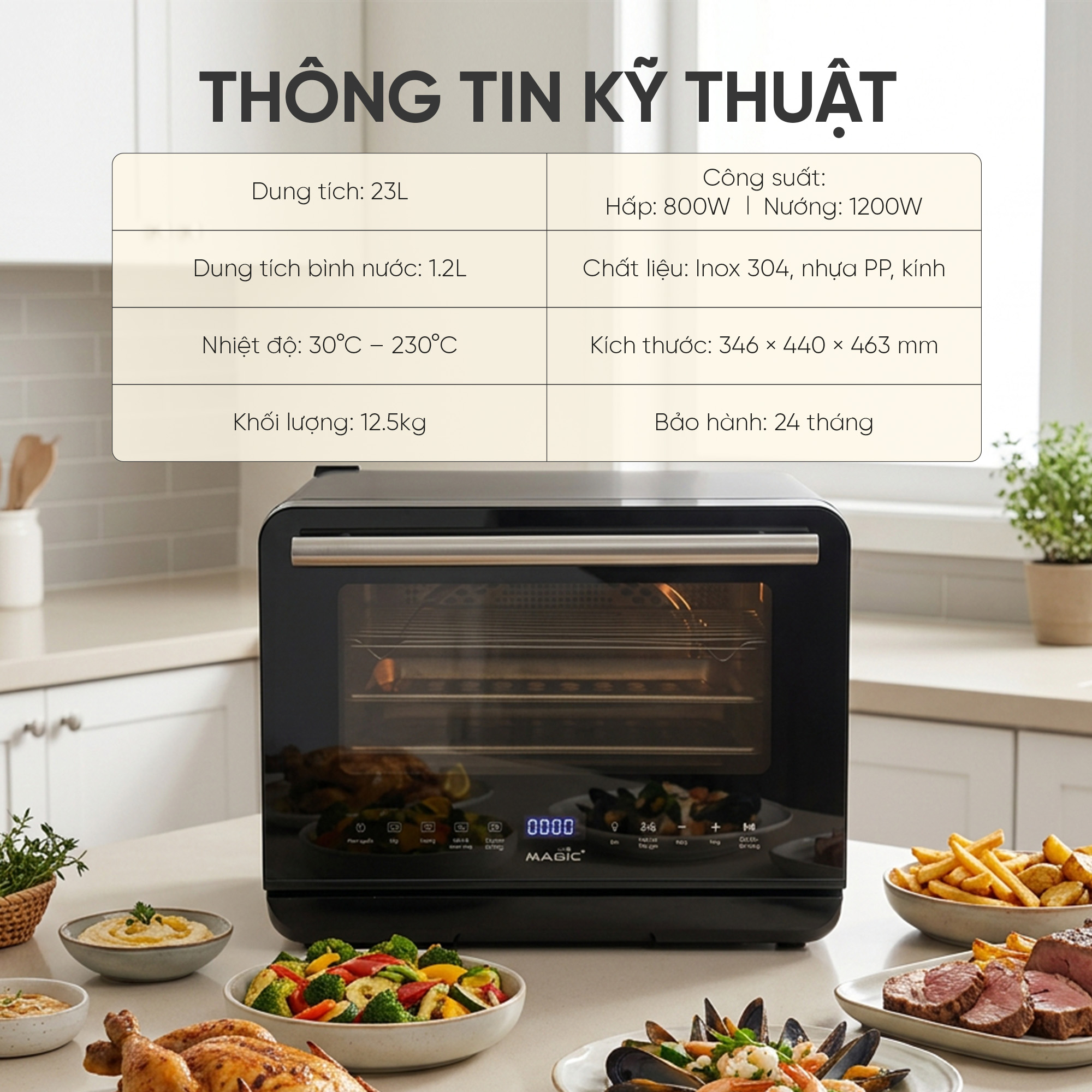 Nồi Chiên Không Dầu Kết Hợp Hấp S23 18 Nồi Chiên Không Dầu Kết Hợp Hấp S23 29