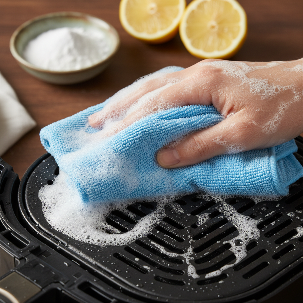 Cách vệ sinh nồi chiên không dầu bền đẹp, sạch mọi vết dầu