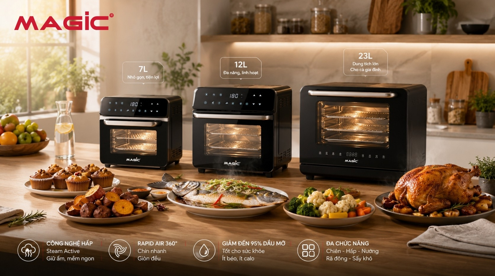Top 3 nồi chiên hấp Magic tốt nhất cho gia đình năm 2026 3
