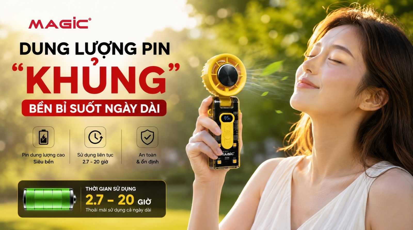 Mua Quạt Mini Tích Điện Chính Hãng Magic - Giá Tốt, Bền Bỉ 2 Mua Quạt Mini Tích Điện Chính Hãng Magic - Giá Tốt, Bền Bỉ 2