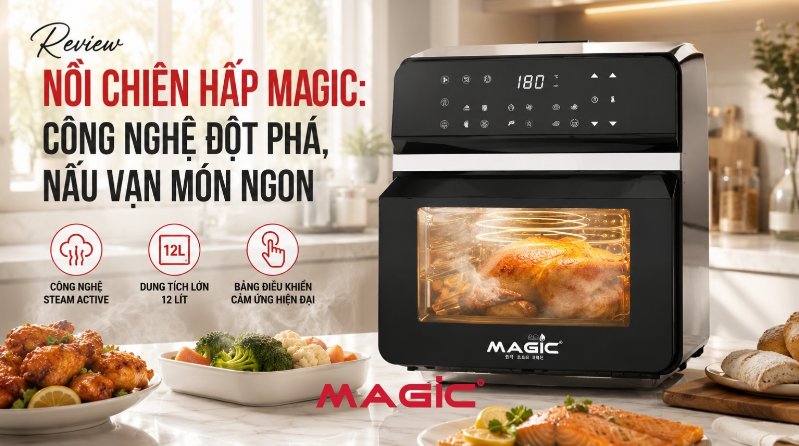 Review nồi chiên hấp Magic: Công nghệ đột phá, nấu vạn món ngon